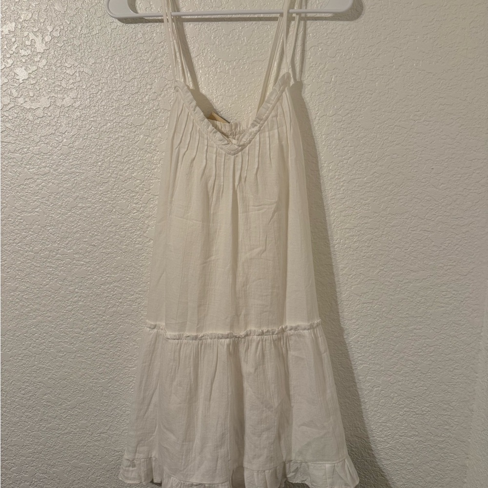 Women’s White Double Lined Linen Dress